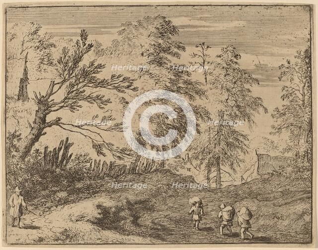 Three Porters, probably c. 1645/1656. Creator: Allart van Everdingen.