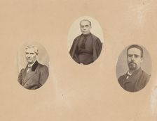 [Three Portraits], 1867. Creator: François Aubert