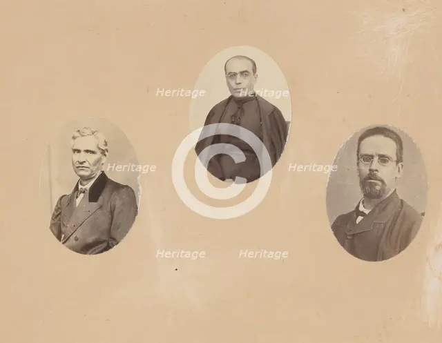 [Three Portraits], 1867. Creator: François Aubert.