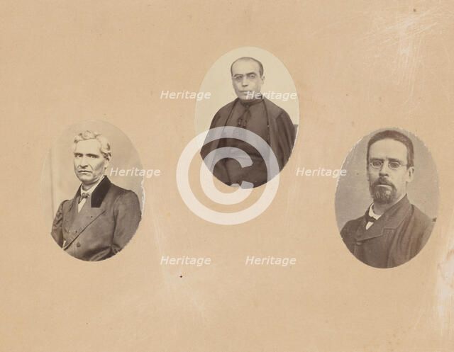 [Three Portraits], 1867. Creator: François Aubert.