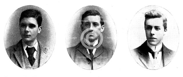 Three portraits - Cambridge University scholars, 1898. Creators: Charles Frederick Treble, Stearn and Sons.