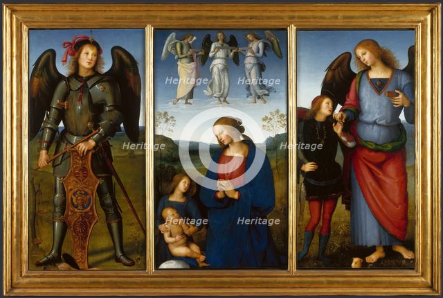 Three Panels from an Altarpiece, Certosa, c. 1500. Artist: Perugino (ca. 1450-1523)