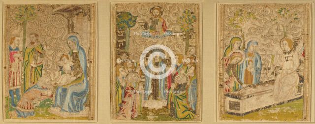 Three Panels, Italian, late 14th century. Creator: Unknown.