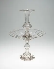 Three-Part Garniture, Bristol, c. 1850. Creator: Unknown