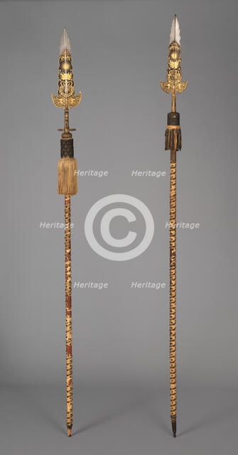 Three Partisans Carried by the Bodyguard of Louis XIV, French, Paris, ca. 1658-1715. Creators: Jean Berain, Bonaventure Ravoisie.