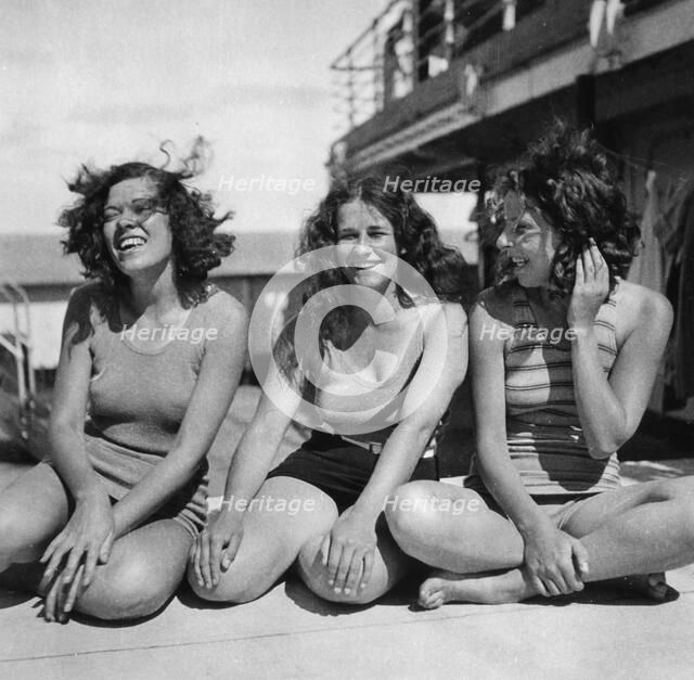 Three passengers on a Cunard Line cruise to the West Indies, January-March 1931. Artist: Unknown