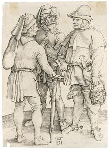 Three peasants in conversation, 1497. Creator: Dürer; Albrecht (1471-1528)