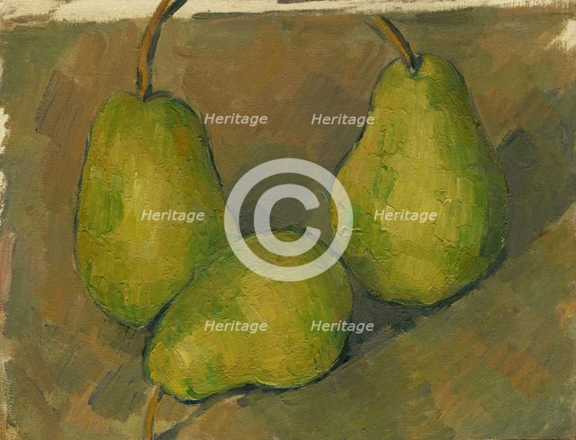 Three Pears, 1878/1879. Creator: Paul Cezanne.