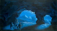 Three People in a Cave in the Mountains 1825. Artist: George Sand