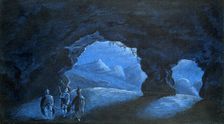 Three People in a Cave in the Mountains 1825. Artist: George Sand