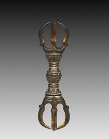 Three-pronged Vajra Pestle (Sankosho), 1300s-1400s. Creator: Unknown