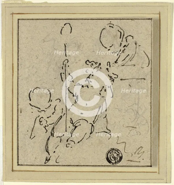 Three Putti, n.d. Creator: Jacob de Wit.
