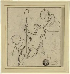 Three Putti, n.d. Creator: Jacob de Wit