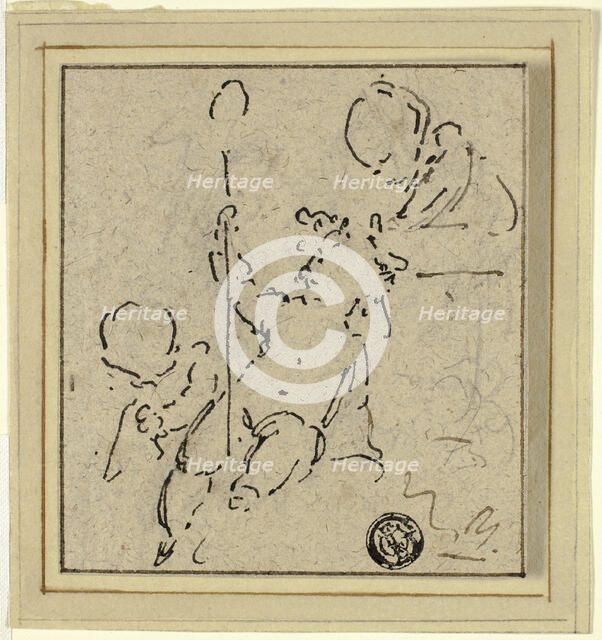 Three Putti, n.d. Creator: Jacob de Wit.