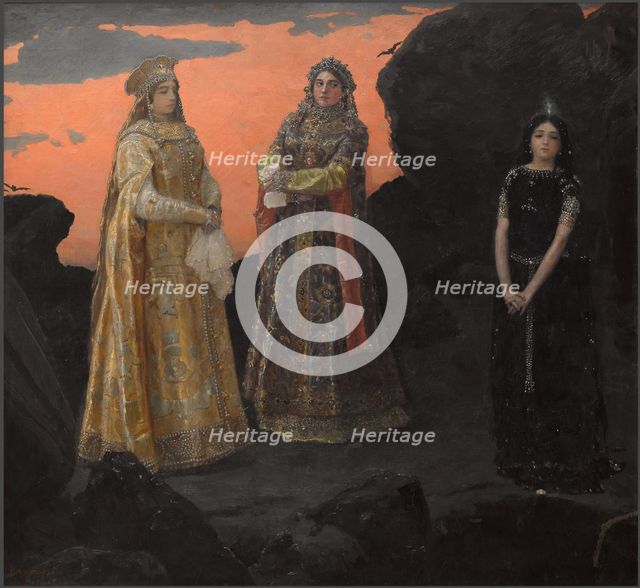 Three queens of the underground kingdom, 1879. Creator: Vasnetsov, Viktor Mikhaylovich (1848-1926).