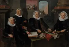Three Regentesses and the House Mother of the Amsterdam Lepers Asylum, 1624. Creator: Werner Jacobsz. van den Valckert