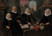 Three Regentesses and the House Mother of the Amsterdam Lepers Asylum, 1624. Creator: Werner Jacobsz. van den Valckert