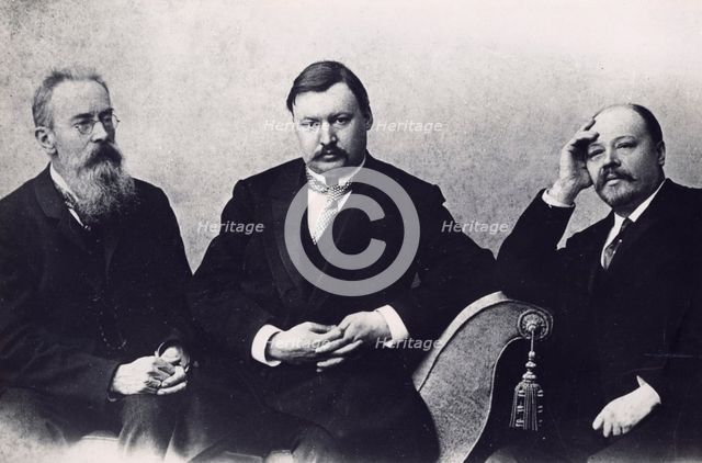 Three Russian composers, 1905. Creator: Unknown.