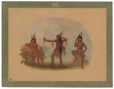 Three Woyaway Indians, 1854/1869. Creator: George Catlin