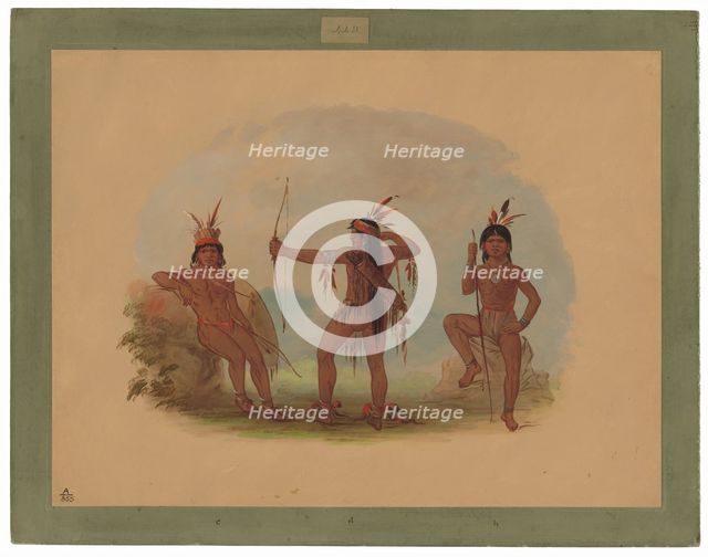 Three Woyaway Indians, 1854/1869. Creator: George Catlin.