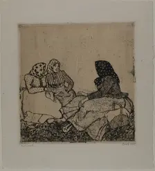 Three Women, 1905. Creator: Emil Orlik