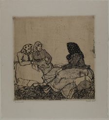 Three Women, 1905. Creator: Emil Orlik