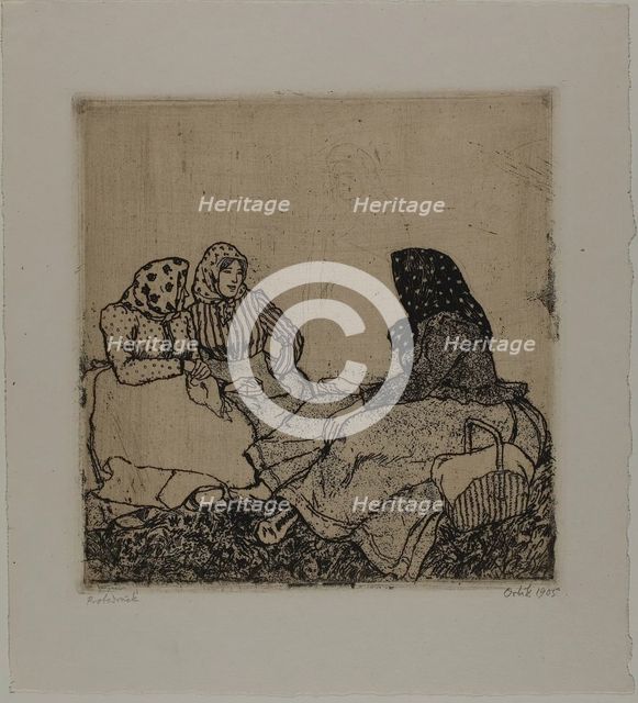 Three Women, 1905. Creator: Emil Orlik.