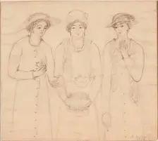 Three Women, 1908. Creator: Abraham Walkowitz