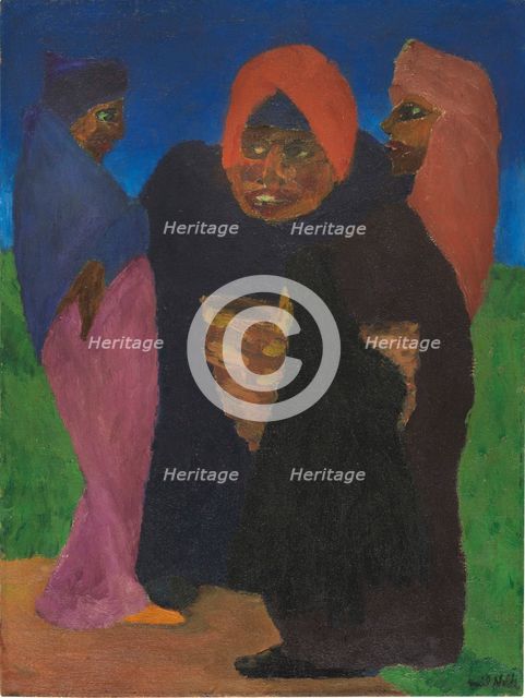 Three women, 1915. Creator: Emil Nolde.