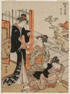 Three Women (from the series A Brief Collection of Japanese Beauties), 1781. Creator: Torii Kiyonaga (Japanese, 1752-1815)