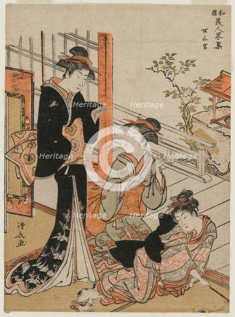 Three Women (from the series A Brief Collection of Japanese Beauties), 1781. Creator: Torii Kiyonaga (Japanese, 1752-1815).