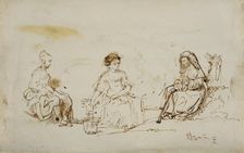 Three women in a landscape. Creator: Rembrandt Harmensz van Rijn