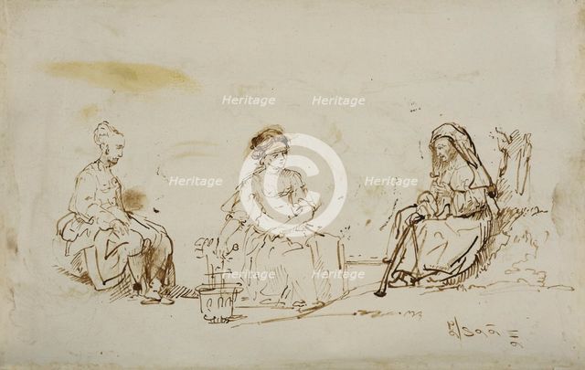 Three women in a landscape. Creator: Rembrandt Harmensz van Rijn.