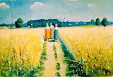 Three Women on the Road after 1927. Artist: Kazimir Malevich