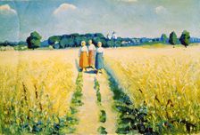 Three Women on the Road after 1927. Artist: Kazimir Malevich