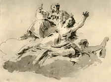 Three Women mid 18th century, (1928). Artist: Giovanni Battista Tiepolo