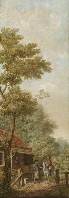 Three wall hangings with a Dutch landscape, 1776. Creator: Juriaan Andriessen