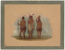 Three Walla Walla Indians, 1855/1869. Creator: George Catlin