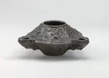 Three Wick Lamp with Bacchic Scenes, c. 1500. Creator: Andrea Briosco