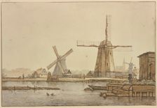 Three windmills near Amsterdam. Creator: Anthonie van Borssom