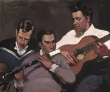 Three Top Sergeants, 1925. Creator: George Benjamin Luks