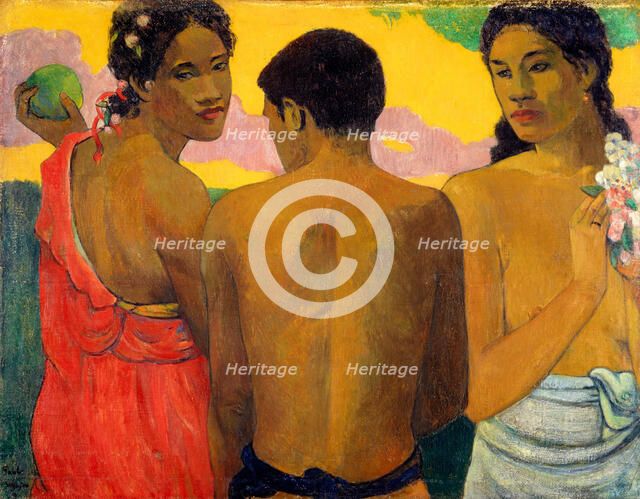 Three Tahitians, 1899. Creator: Gauguin, Paul Eugéne Henri (1848-1903).
