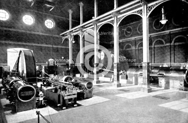Three thousand horse-power: two great triple-expansion engines, 1909. Creator: Unknown.