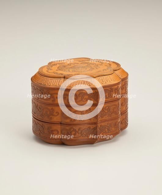 Three-tier box, 19th century. Creator: Unknown.