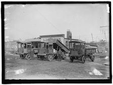 Three trucks: S.M. Frazier, between 1909 and 1914. Creator: Harris & Ewing
