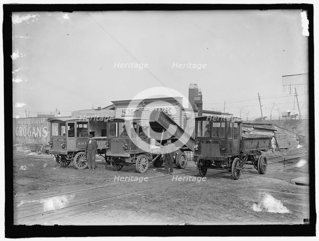 Three trucks: S.M. Frazier, between 1909 and 1914. Creator: Harris & Ewing.