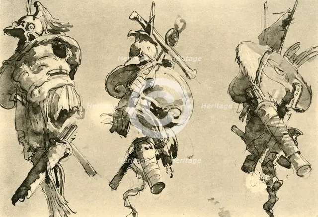 'Three Trophies', mid 18th century, (1928). Artist: Giovanni Battista Tiepolo.