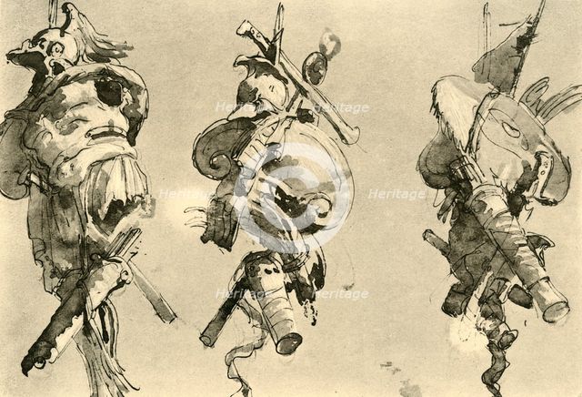 'Three Trophies', mid 18th century, (1928). Artist: Giovanni Battista Tiepolo.