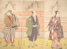 Three unidentified actors, ca. 1793. Creator: Katsukawa Shun'ei