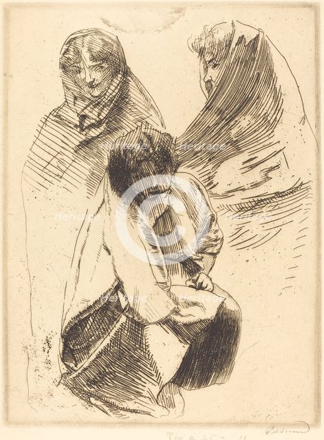 Three Veiled Women (Trois femmes voilées), 1899. Creator: Paul Albert Besnard.